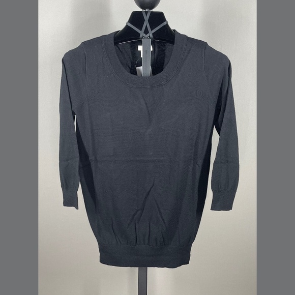 J. Crew Tops - NEW J Crew Shirt Womens XXS black knit cotton preppy casual classic